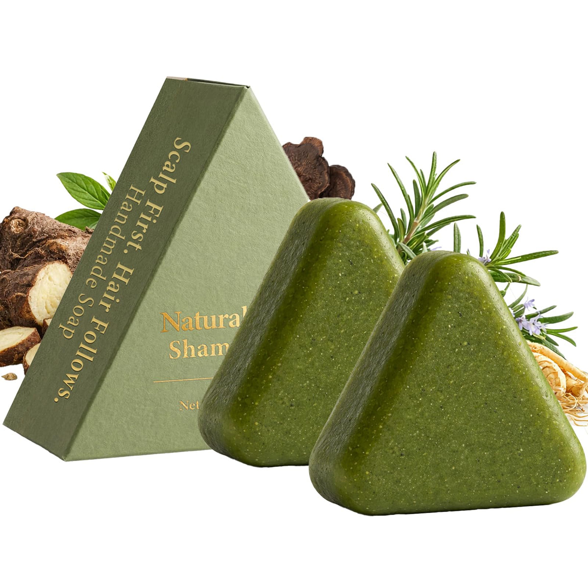 Shampooing solide Pwkvsn pour cuir chevelu, vue avant