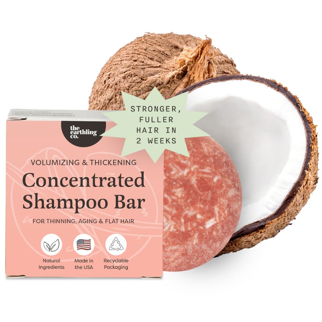 Shampooing solide The Earthling Co. vue avant avec emballage