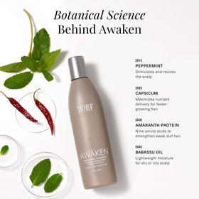 Shampooing SURFACE Awaken 2 fl oz sur un fond de salle de bain