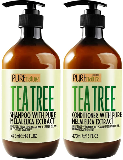 Shampooing Tea Tree PURE NATURE LUX SPA en bouteille vue avant