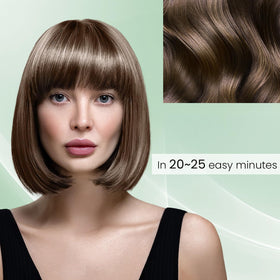 Shampooing teinture brun KAISASA sur fond blanc