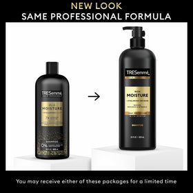 Shampooing TRESemmé Rich Moisture 28 Fl Oz, côté avec étiquette