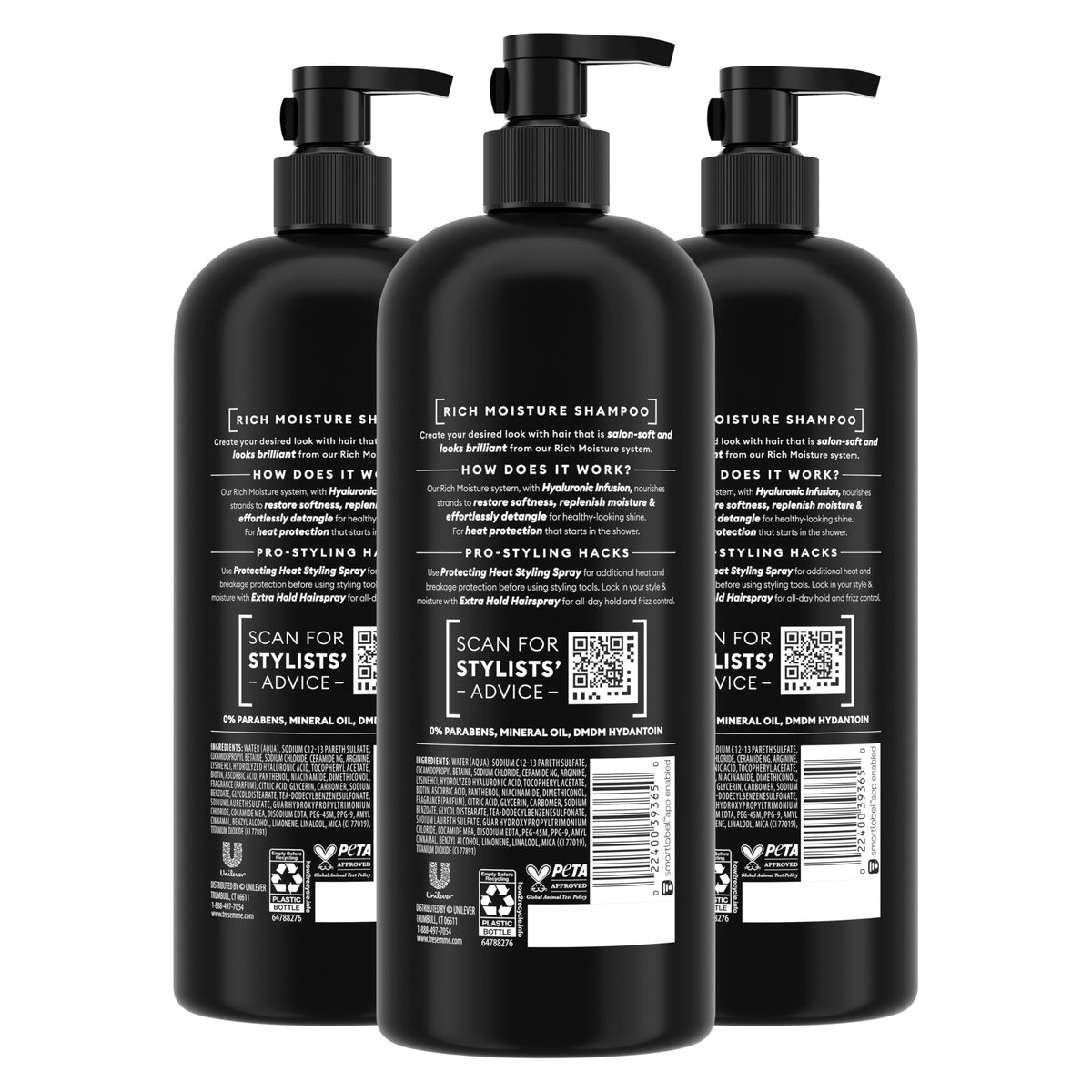 Shampooing TRESemmé Rich Moisture 28 Fl Oz, vue arrière