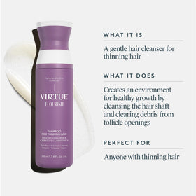 Shampooing VIRTUE Flourish 300g côté avec bouchon
