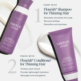 Shampooing VIRTUE Flourish 300g dans un environnement spa