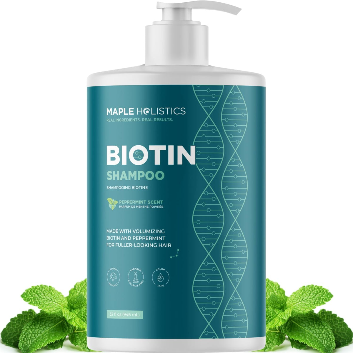 Shampooing volumisant à la biotine Maple Holistics 946ml vue avant