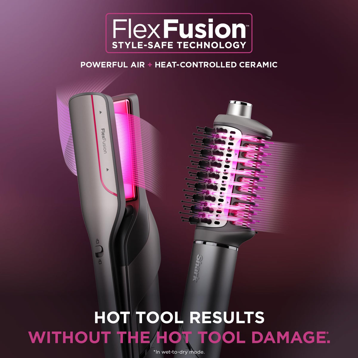 Shark FlexFusion Multi-Styler en action sur cheveux secs