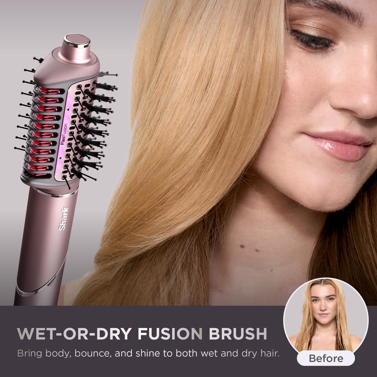 Shark FlexFusion Multi-Styler en mode coiffage sur cheveux secs