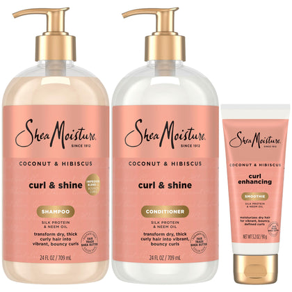 Shea Moisture Shampoo 24 oz avec étiquette visible