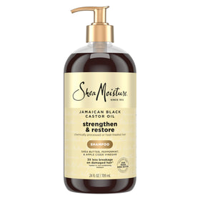 Shea Moisture Shampoo Fortifiant et Restaurateur Huile de Ricin Noir 24 Fl oz vue de face