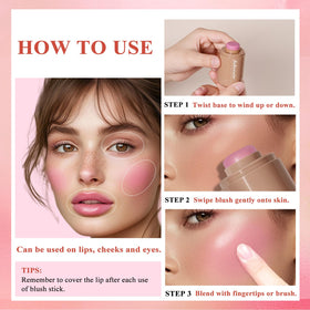 SHEEYOON Crème Blush Stick Rose Douce avec d'autres produits de maquillage