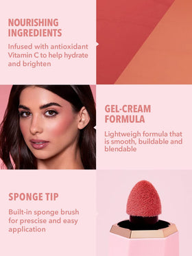 SHEGLAM Blush Liquide Color Bloom 50g en usage sur joues