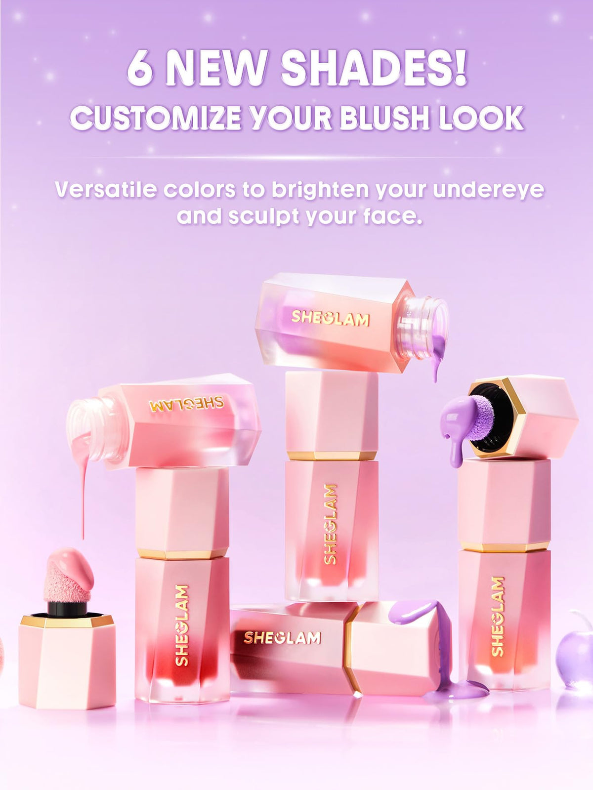 SHEGLAM Blush Liquide Coral Glow 60g en usage