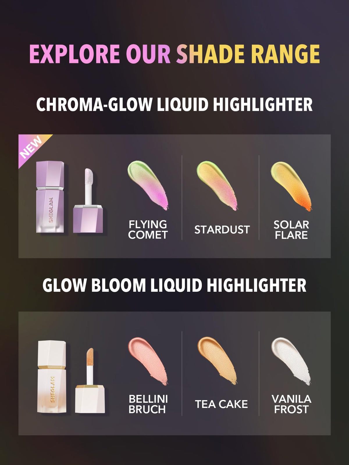 SHEGLAM Chroma-Glow Bloom Highlighter Gel Crème sur une table de maquillage