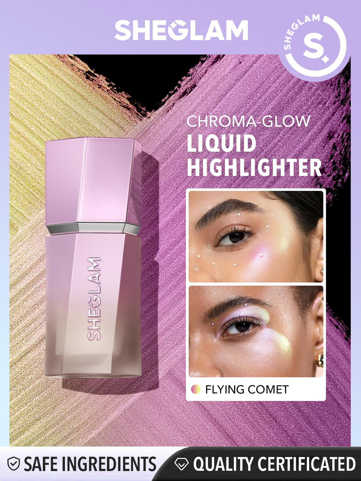 SHEGLAM Chroma-Glow Bloom Highlighter Gel Crème swatch on skin