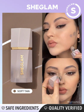 SHEGLAM Contour Liquide 01 Soft Tan stick applicateur en éponge