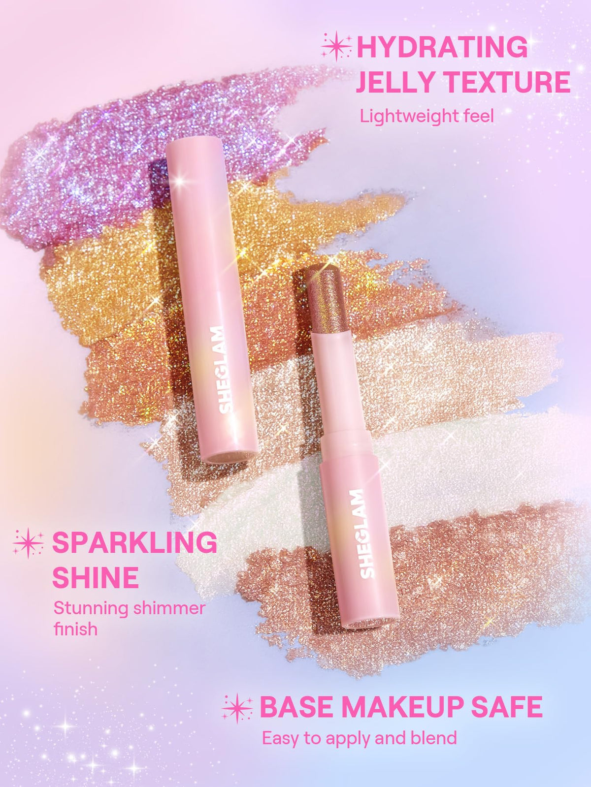 SHEGLAM Crayon Gelée Cristal pour Yeux enlumineur sur le visage