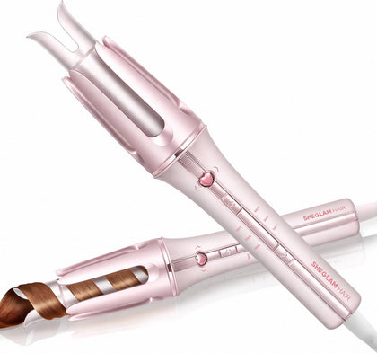 SHEGLAM Fer à Boucler Automatique Rose vue de face