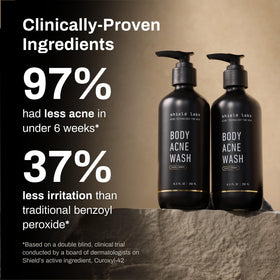 Shield Gel Douche Anti-Acné pour Hommes avec 4% de peroxyde de benzoyle