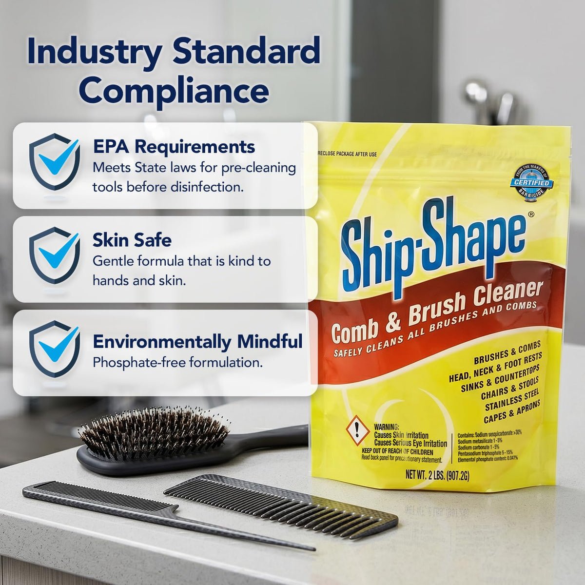 Ship Shape Nettoyant pour Brosse et Peigne 800g en usage