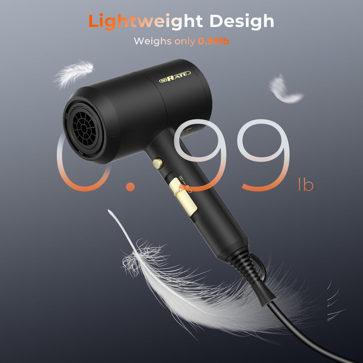 SHRATE Sèche-Cheveux Ionique 1800W en utilisation à domicile