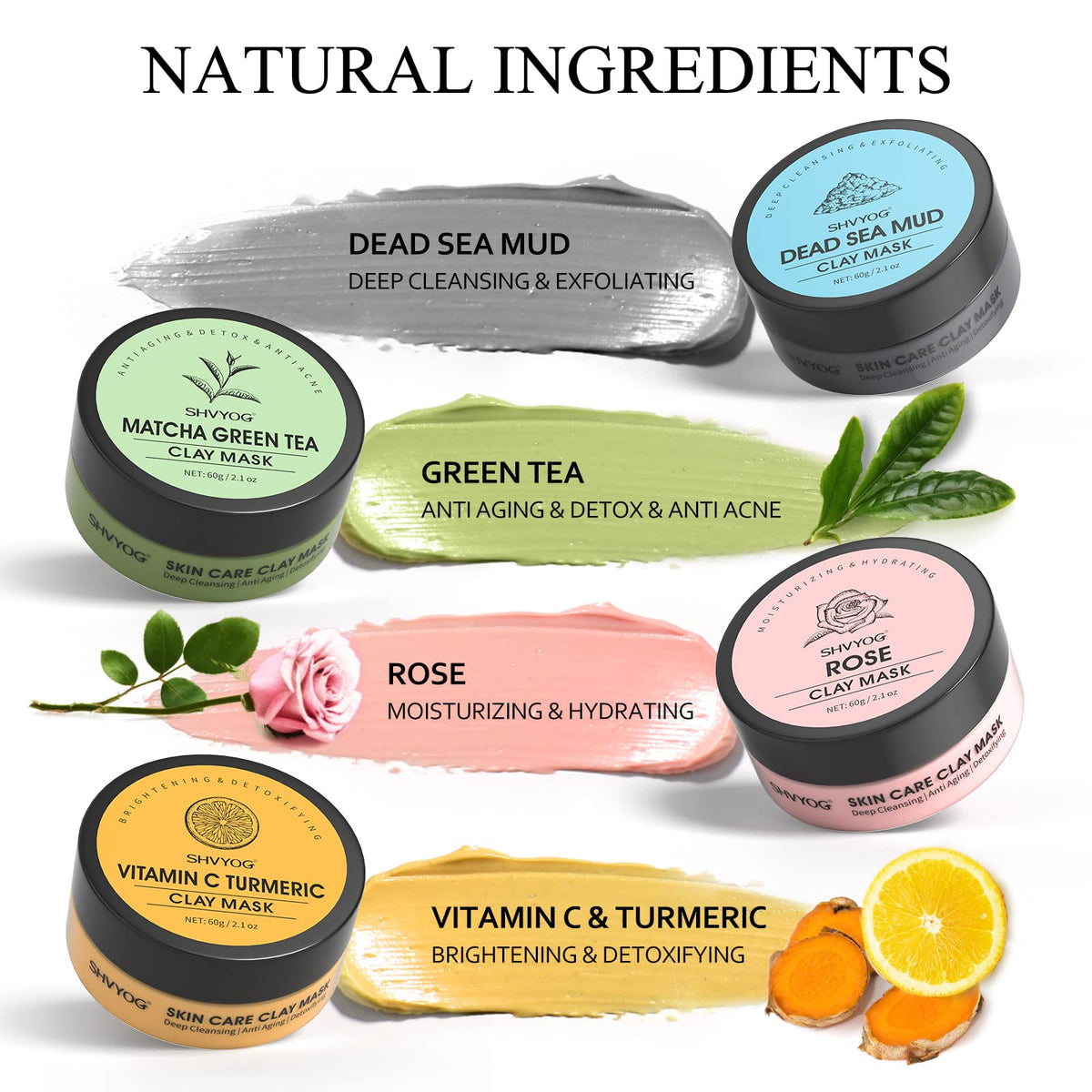 SHVYOG Masque à l'argile de la Mer Morte, 60g