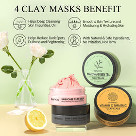 SHVYOG Masque à l'argile de thé vert, 60g