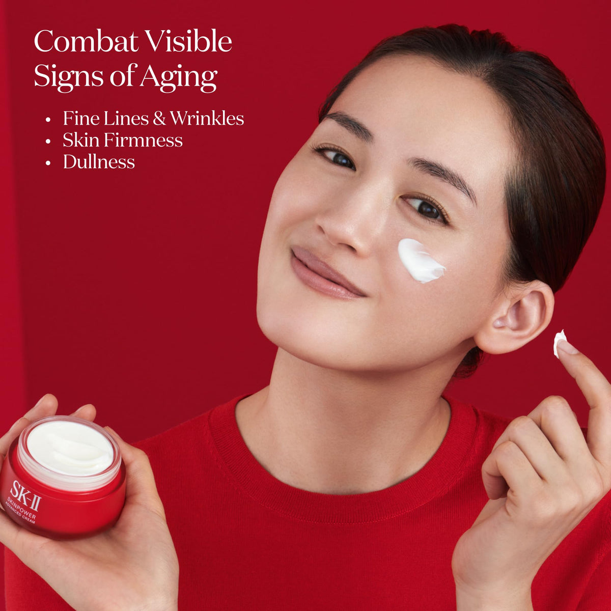 SK-II Crème Visage Airy application sur le visage