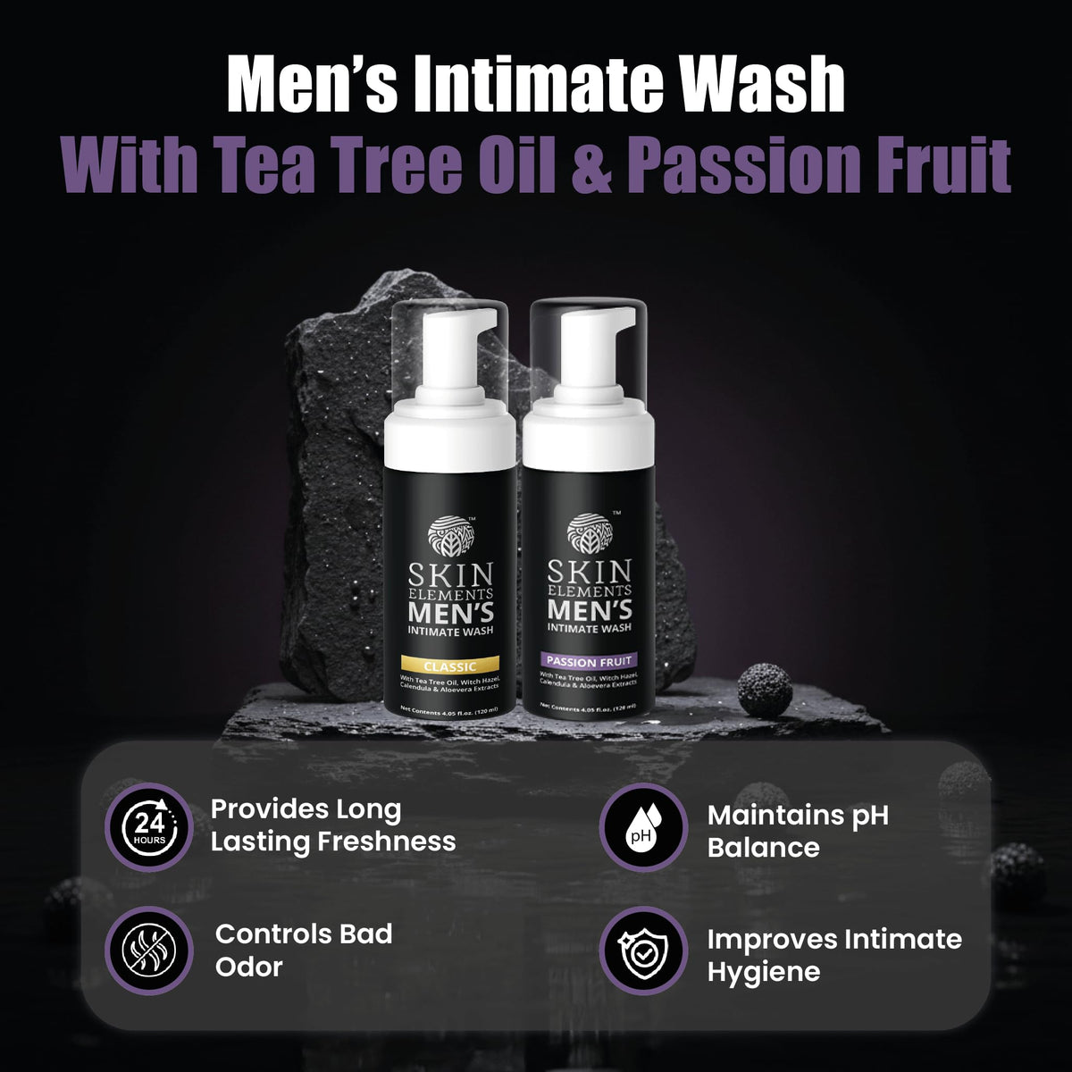 Skin Elements Gel Intime Homme avec Huile d'Arbre à Thé