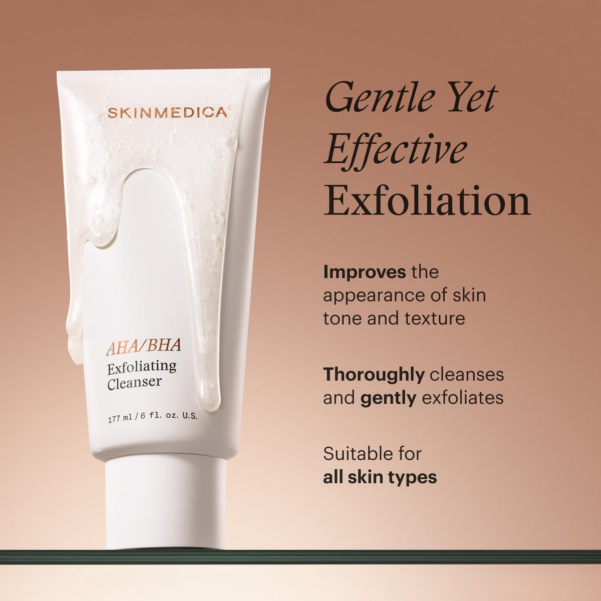 SkinMedica Nettoyant Exfoliant AHA/BHA utilisation sur peau