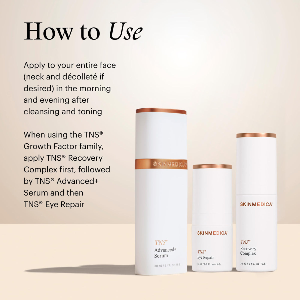 SkinMedica TNS Recovery Complex 200g avec d'autres produits de beauté