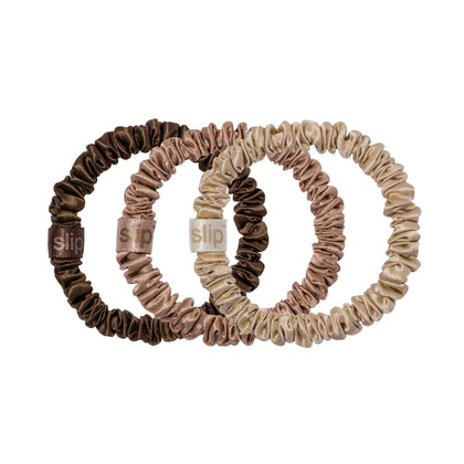 SLIP Scrunchies en soie blonde vue de face