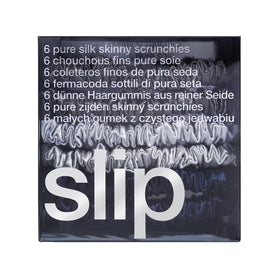 SLIP Scrunchies en Soie Midnight, ensemble de 6 avec différentes angles