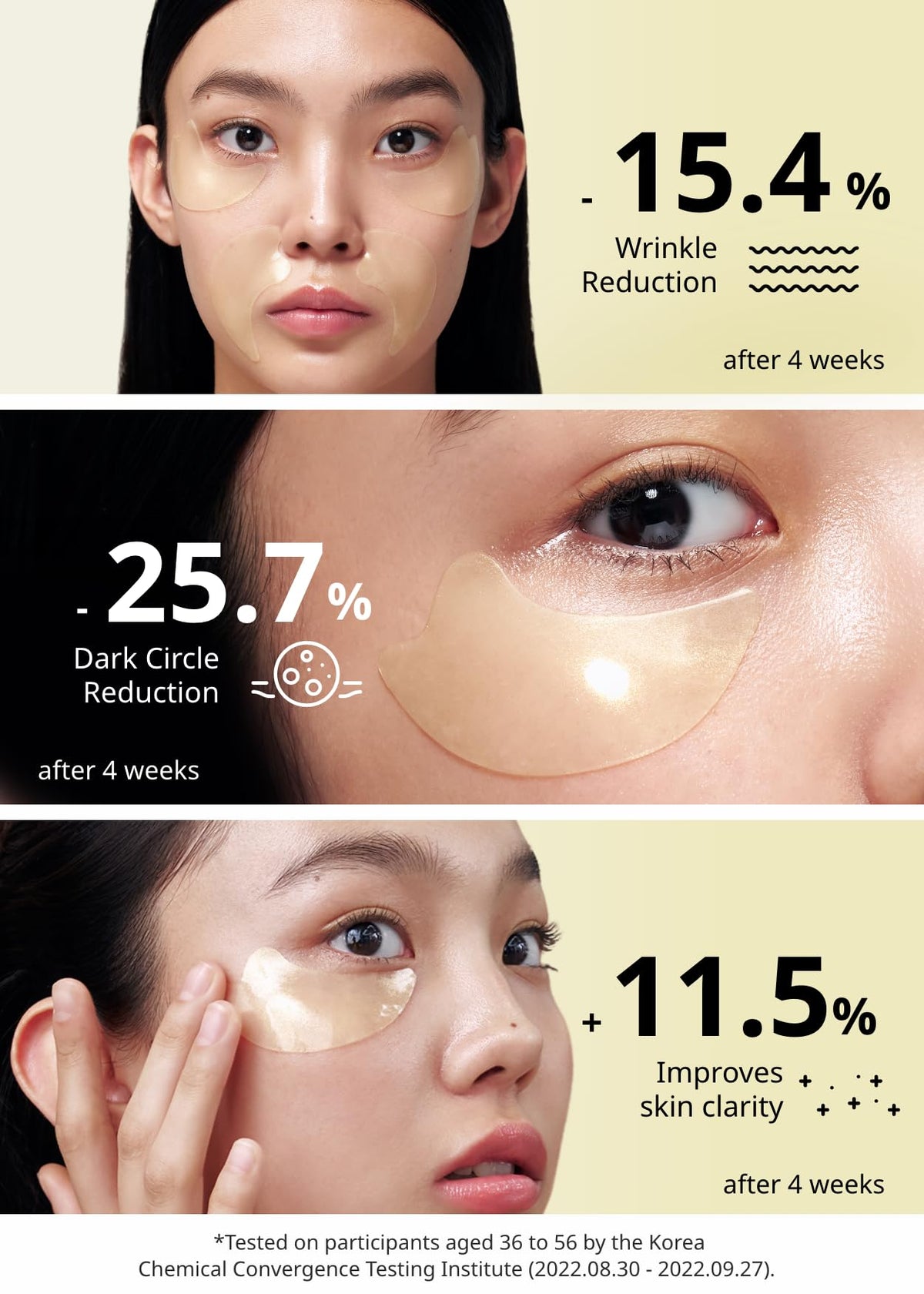 SNP Patch Contour des Yeux en utilisation, application sur peau