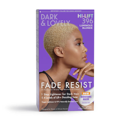 SoftSheen couleur Luminous Blonde 396 avant application