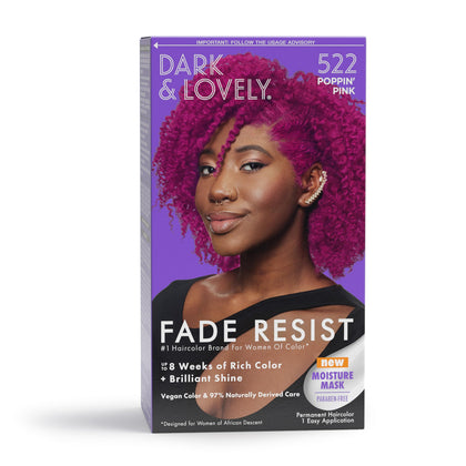 SoftSheen Dark and Lovely Hair Dye Poppin Pink 231g front view
