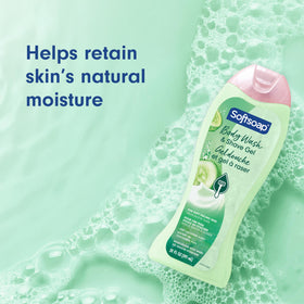 Softsoap Gel Douche Hydratant et Gel à Raser 20 fl oz, détails de l'emballage