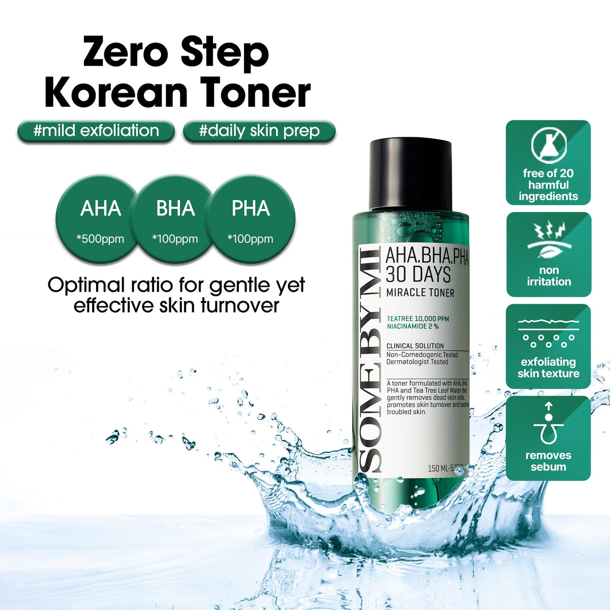 SOME BY MI Toner AHA BHA PHA 30 Jours bouteille ouverte