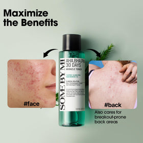 SOME BY MI Toner AHA BHA PHA 30 Jours dans un cadre de salle de bain