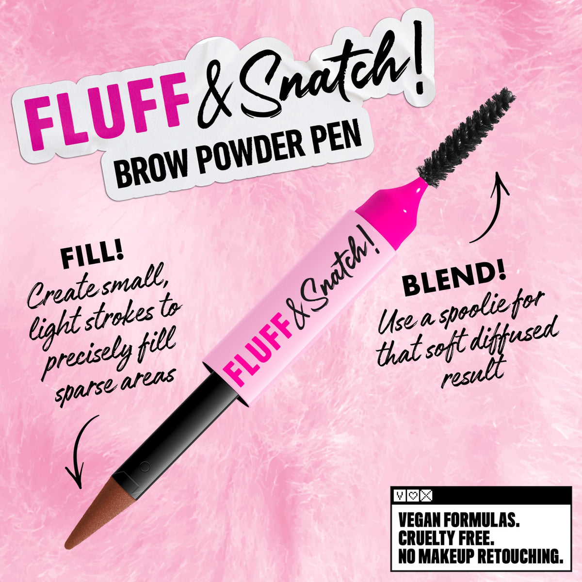 Sourcils définis avec le crayon à sourcils NYX Fluff & Snatch