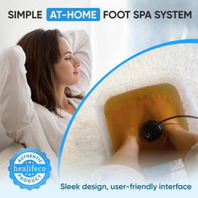Spa de pieds Healifeco installé dans un salon