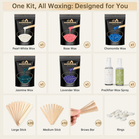 Spatules en silicone Lifestance pour application de cire