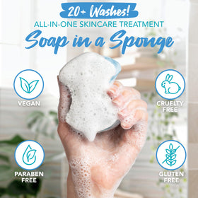 Spongeables éponge exfoliante Fresh Linen avec mousse