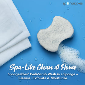 Spongeables éponge exfoliante pour pieds Fresh Linen côté avec texture