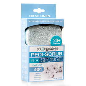 Spongeables éponge exfoliante pour pieds Fresh Linen vue de face