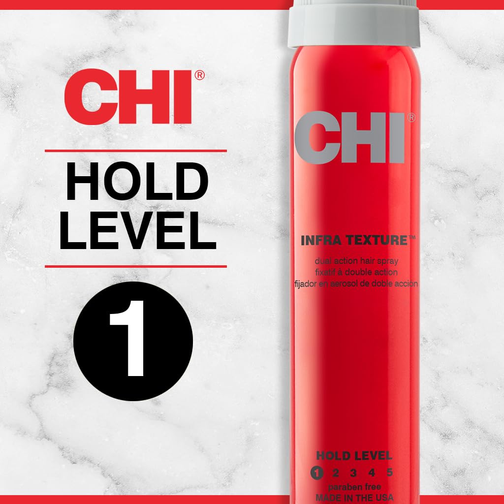 Spray CHI Infra Texture 100g sur un fond de salle de bain