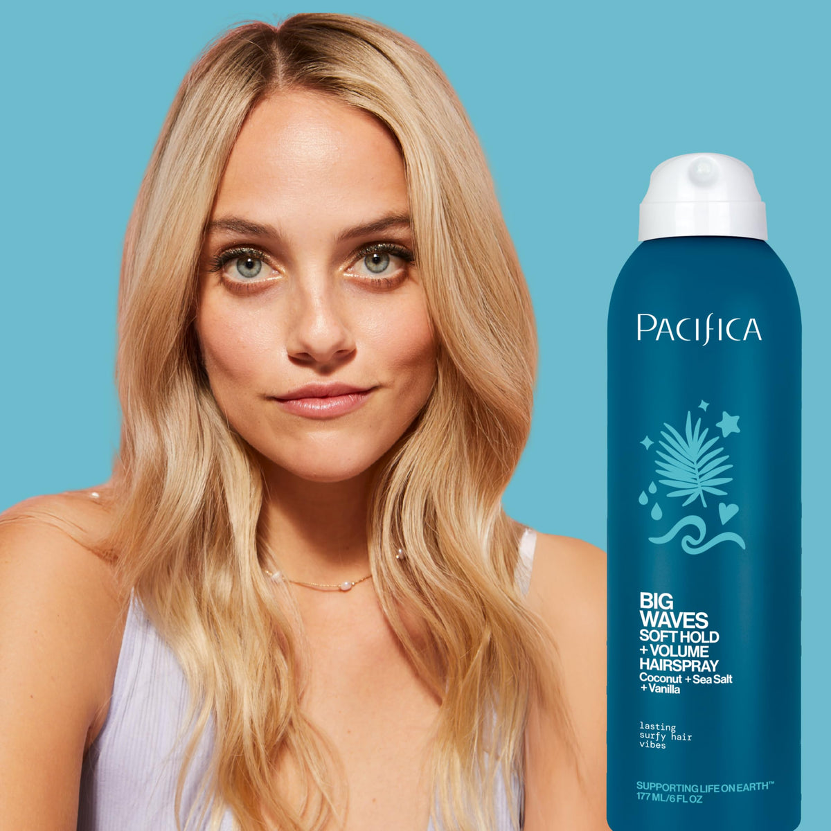 Spray coiffant Pacifica 222g avec vue arrière