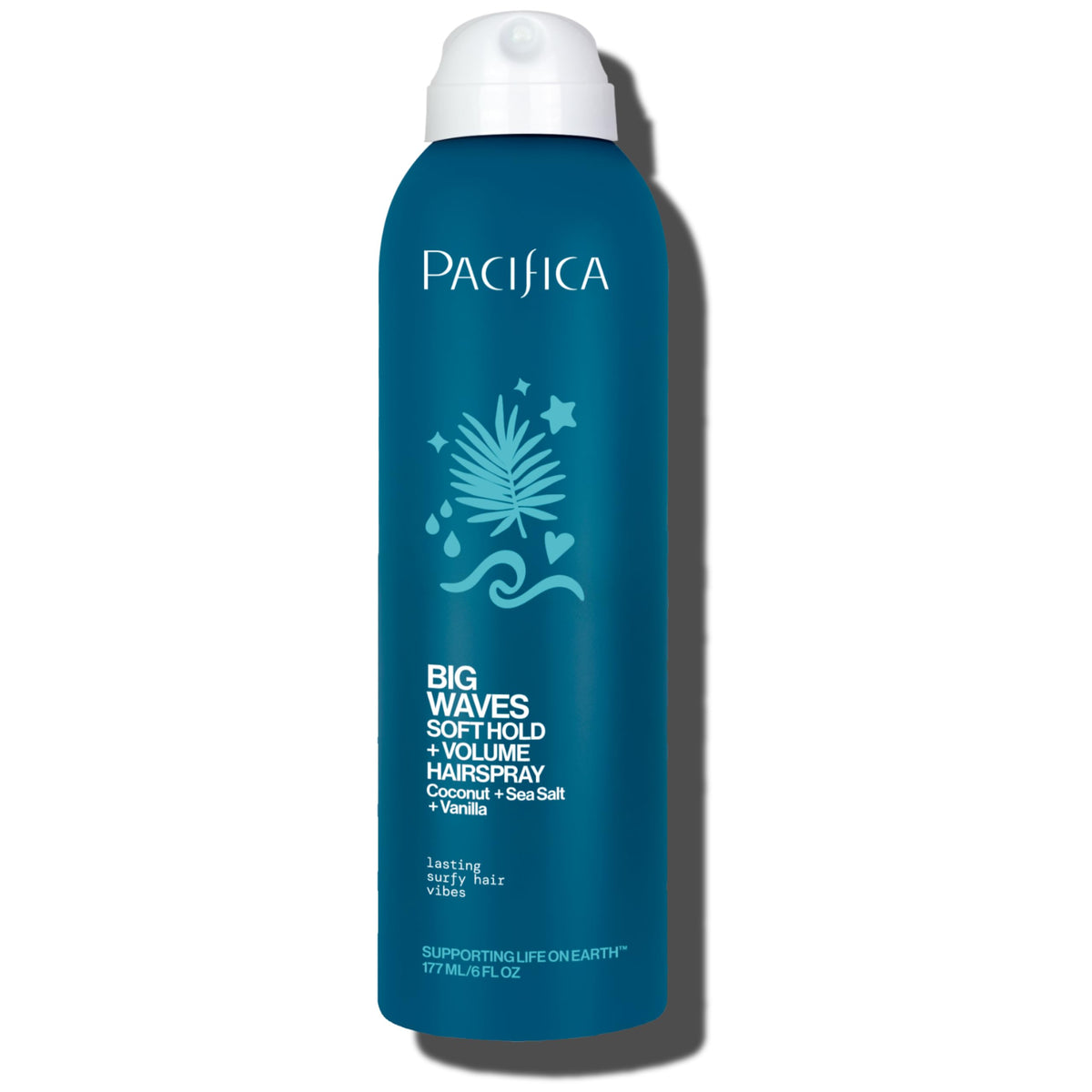 Spray coiffant Pacifica 222g vue avant avec étiquette
