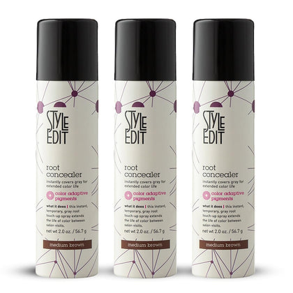 Spray de Retouche Racines STYLE EDIT Marron Moyen 2 oz vue avant
