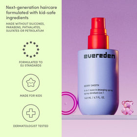 Spray démêlant Evereden 4-en-1 pour enfants, ambiance familiale
